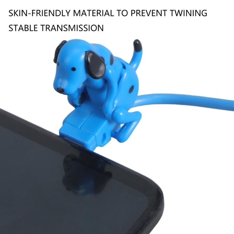 Efficient Portable Blue Type C Charging Cable Suitable for Gaming Consoles Phone and Devices Featuring Moving Dog Design