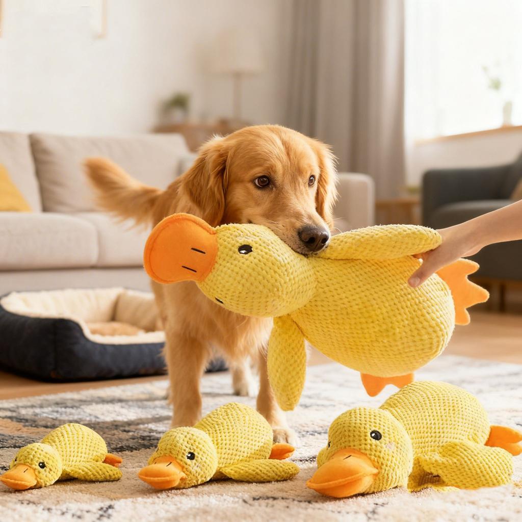 Hundespielzeug Plüsch, Schlafdackel mit Geräusch Haustier Interaktiver Plüsch Bissfest Zähneknirschend Welpe Katze Langeweile lindern Haustierprodukt