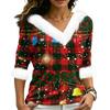 Women's Christmas V-Neck Top Elegant Cut for Party Date and Casual Wear