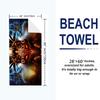 Diablo Print Beach Towel, Large Soft Quick Dry Towel for Beach Camping Swimming