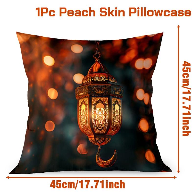 45x45cm EID Cushion Cover Ramadan Decoration For Home Eid Mubarak Islamic Muslim Party Eid al-Fitr Ramadan Kareem Eid AL Adha