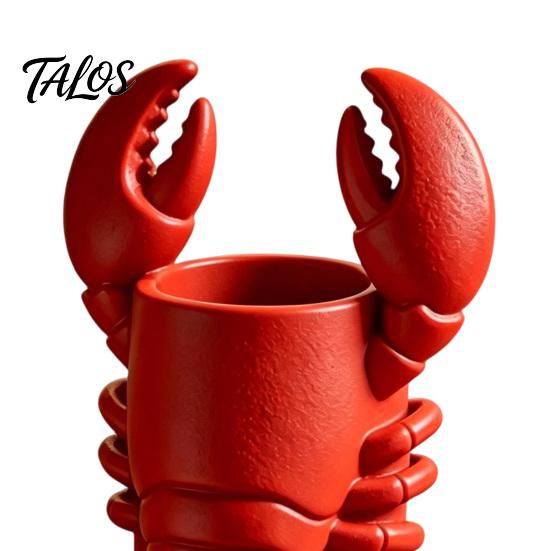 Talos Lobster Pen Holder, 3D Printed Desktop Organizer, Crayfish Pencil Stand for Office Desk Student Supplies, Halloween Party Decoration Gift