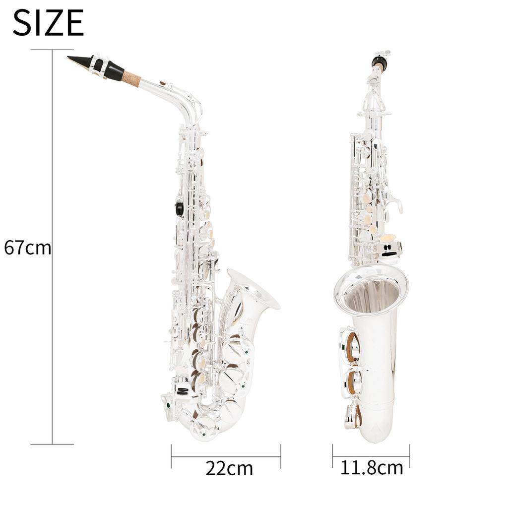 SLADE E-flat Alto Saxophone Premium Brass Body Carved White Shell Keys Saxophone Set with Case Professional Woodwind Instruments
