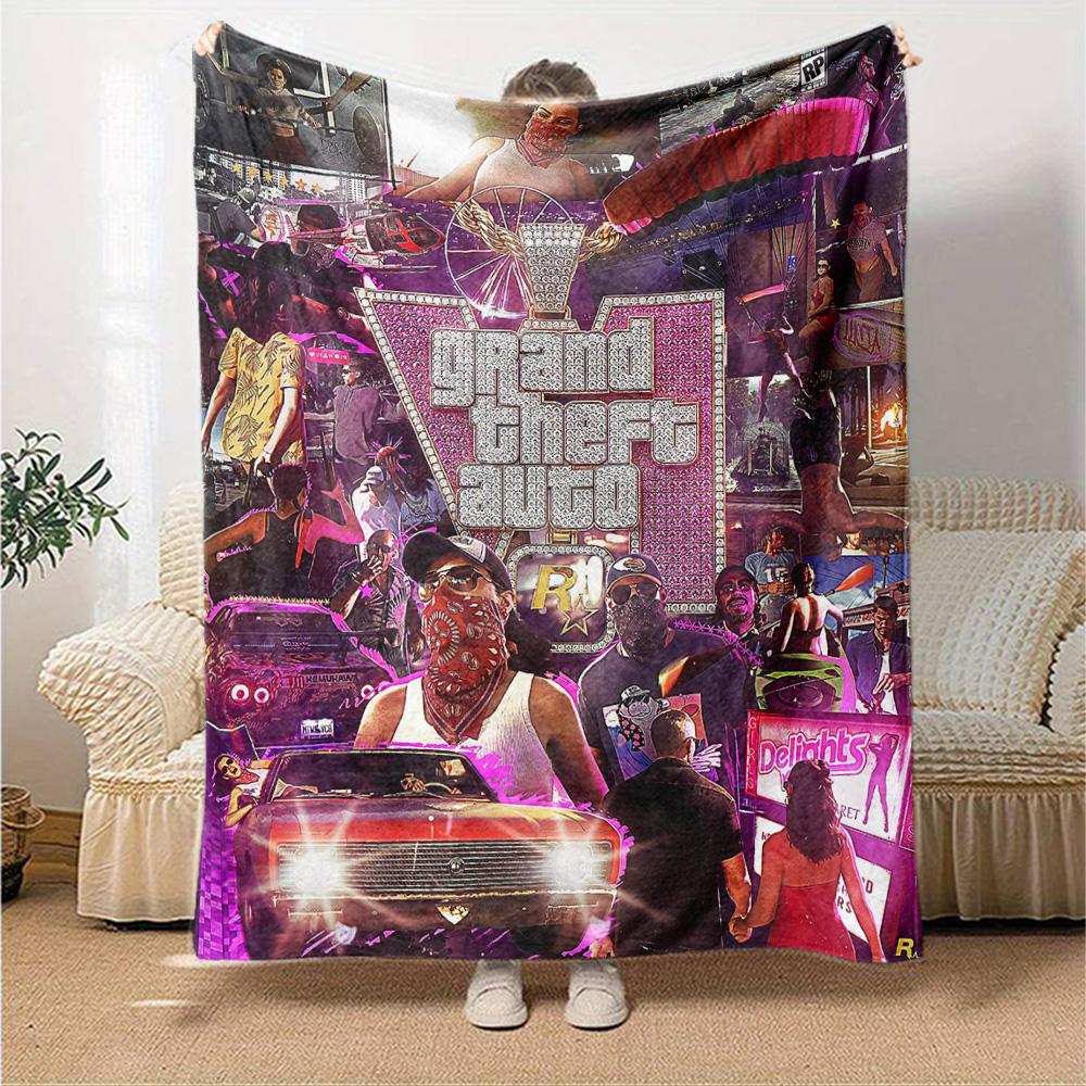 Gta Blanket Soft & Cozy Great for Seaside Couch Chair for All Occasions Digital Print Perfect Gift for Relatives and Friends