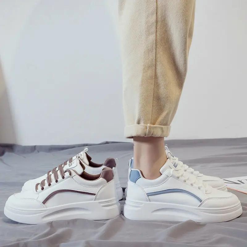 Shoes for Women's Sneakers Leather Shoes Casual Flats Sneakers Female Fashion Comfort Vulcanized Platform Shoes Zapatos De Mujer