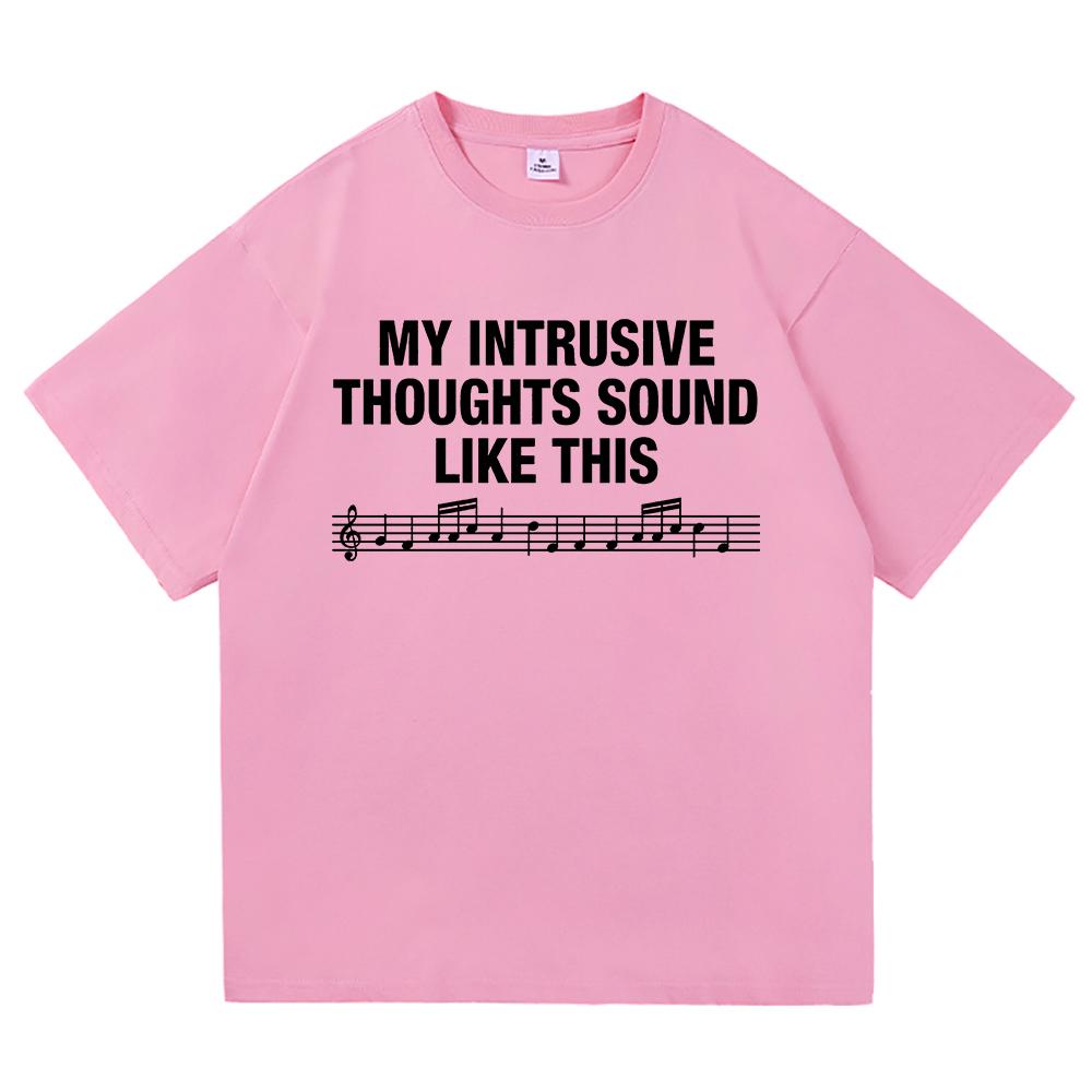2026 SpringSummer Letter Printing My Intrusive Thoughts Sound Like This HighQuality ROSALÍA Lux Berghain TShirt