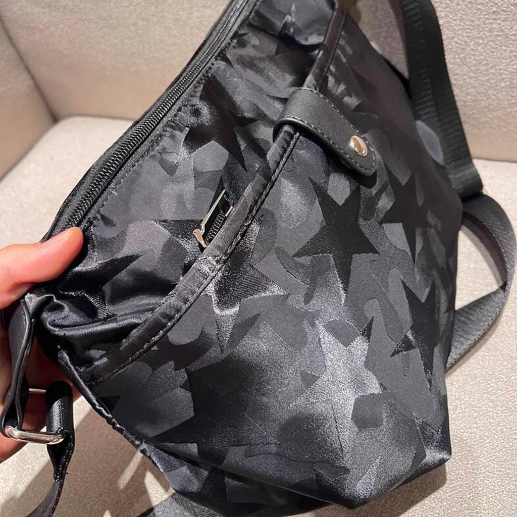 NOTAG Women's Shoulder Bag, Crossbody Nylon Bag, Waterproof, Multifunctional, Large Capacity, Polka Dot and Star Camouflage Design, Casual, Popular