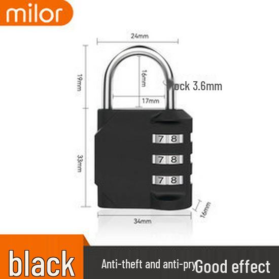 Waterproof and Rust-Proof Mini Padlock for Luggage, Gym, Locker, Schoolbag, and Household Use