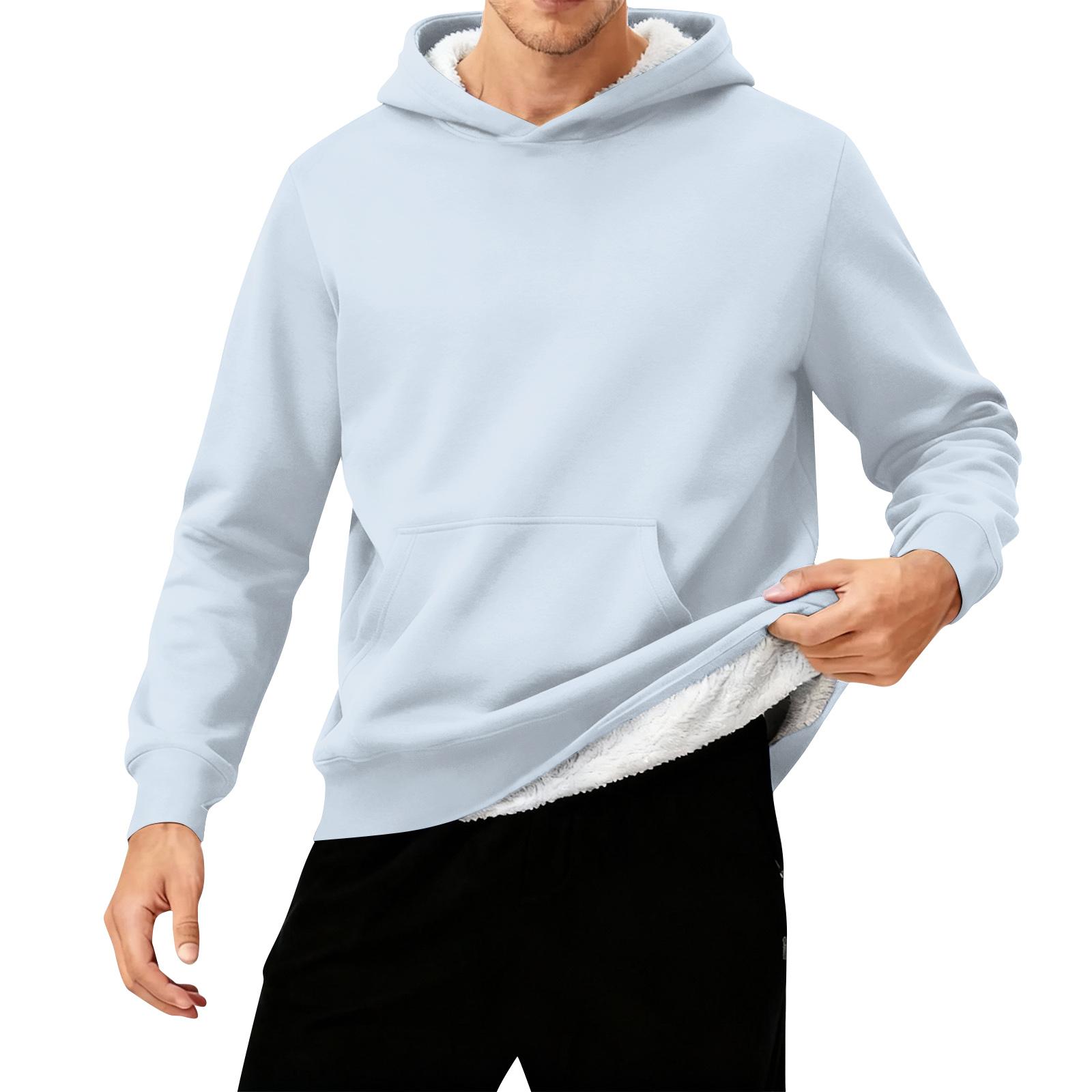 

Мужская толстовка с капюшоном, на флисовой подкладке, плотная, теплая XXL