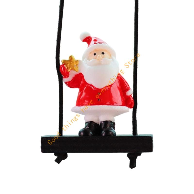 Resin Swinging Santa Christmas Decoration For Car Mirror Home Office Festival Decoration 55KF