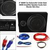 8" 600W Car Subwoofer Under-Seat Amplifier Speaker  O Sub Woofer Slim Box US