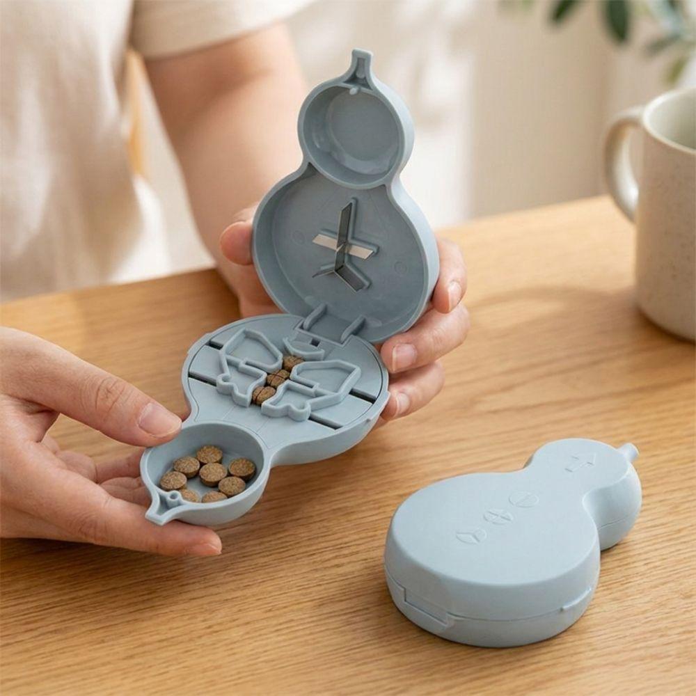 1/2 1/3 1/4 Pill Cutter Box Precise Cutting Dust-proof Pill Divider Case Sealed Food Grade Pill Storage Box Storage Organizer