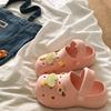 High-value non-slip cartoon cute thick-soled hole shoes for women's wear 2025 new summer soft-soled cool slippers for women