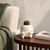 Guitarist Big Head Planter, Cute Smiling Face Flower Pot, Fun Guitar Player Plant Pot for Succulents Cacti Desk Shelf