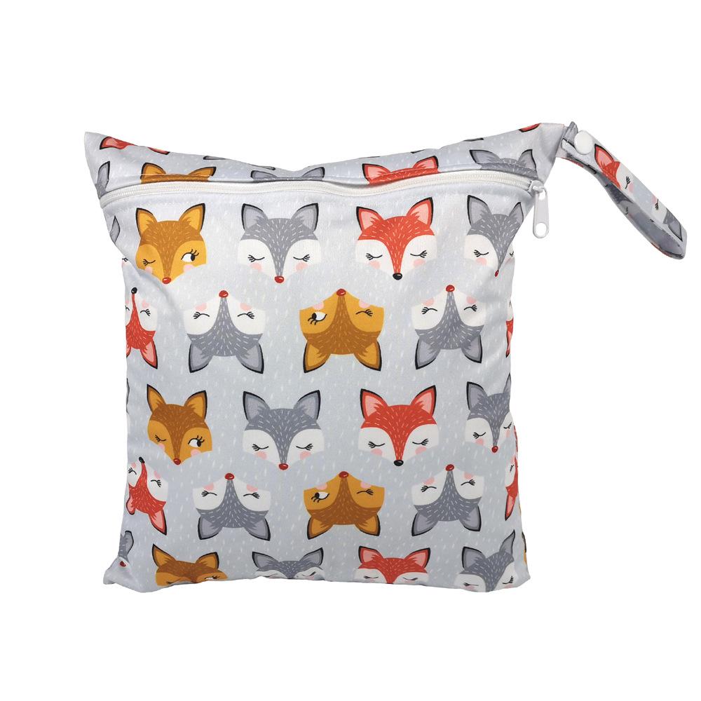 SGS Certified Baby Diaper Bag - Cartoon Pattern, Washable, Wet/Dry Storage