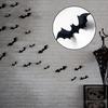 48Pcs 3D Bats Wall Stickers Halloween Decorations, 3D Bat Stickers for Window Wall Decorations, Halloween Party Supplies