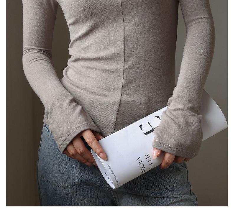 Women's High-Quality Modal V-Neck Long-Sleeve Base Layer Shirt