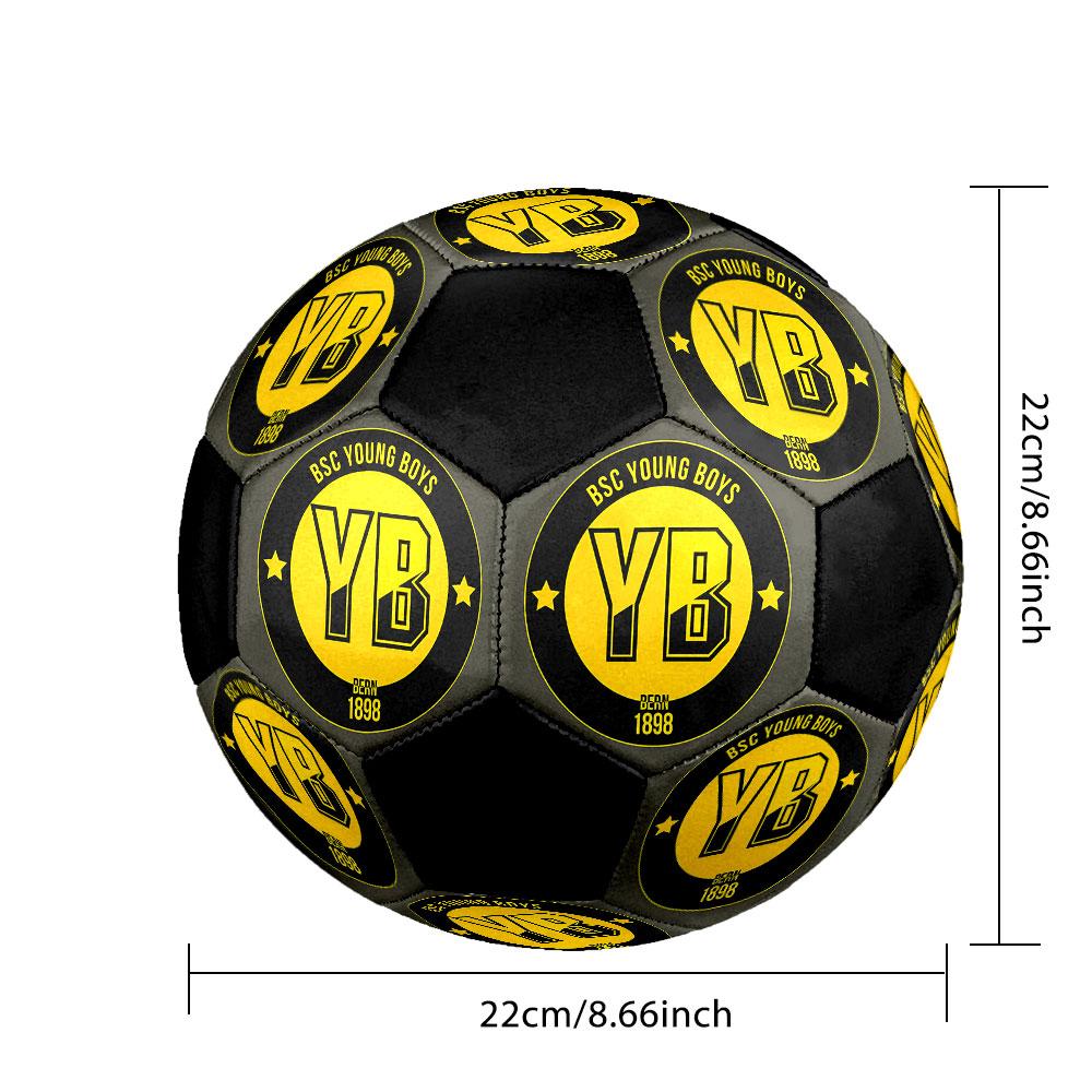 Pallone da Calcio BSC YB Misura 5 Colorato Cucito a Macchina PVC Pronto per la Competizione Resistente Alto Rimbalzo