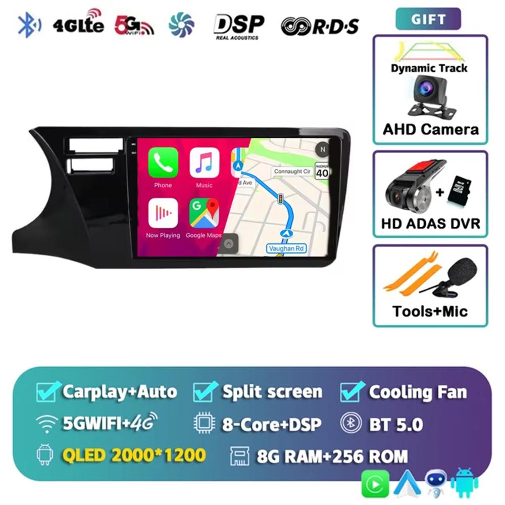 Carplay Car Multimedia Player For Honda City 2014 - 2019 Car Radio Android 14 Stereo 4G Navigation Head Unit Autoradio GPS Auto
