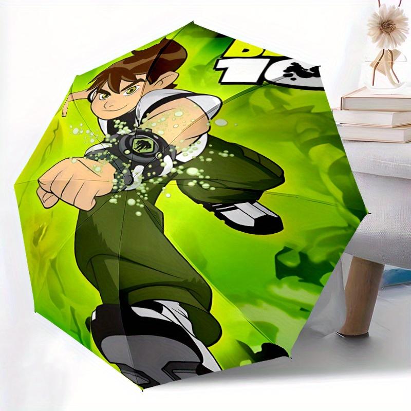 1pz Ombrello Ben 10 Apertura/Chiusura Automatica - Ombrello da Viaggio Compatto, Struttura Robusta a 8 Stecche, Regalo Ideale 0828118