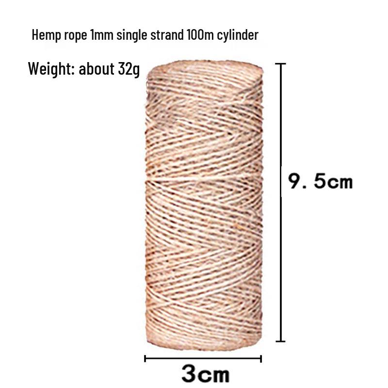 

Пеньковая и джутовая веревка ручной работы для DIY-проектов - Доступна в размерах 2 мм, 4 мм, 6 мм, 8 мм, 10 мм