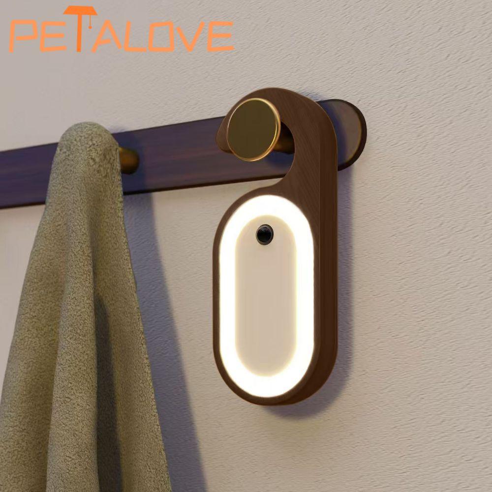Hook Design LED Hanging Lamp DIY Wooden  Atmosphere Lamp Motion Sensor Night Light  Corridor