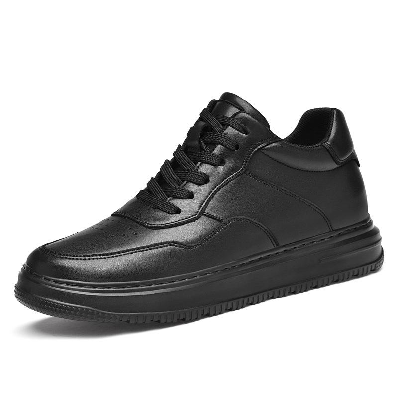 2025 Men s Invisible 8CM Height-Boosting Sports Shoes - Breathable, Trendy Casual White Board Sneakers Size 37