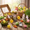 Happy Easter Easter Eggs Chick Ornament Realistic Bunny Chicken Doll  Festival Party