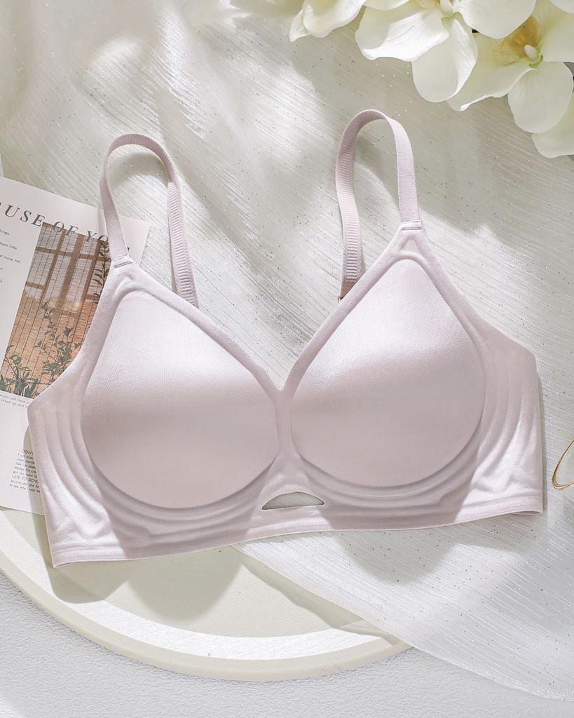 Summer light luxury smooth jelly glue underwear women's non-magnetic no steel ring adjustment soft support bra