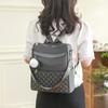 IELGY backpack, nylon cloth rhombus schoolbag, large-capacity Korean version of leisure students Korean version of travel backpack