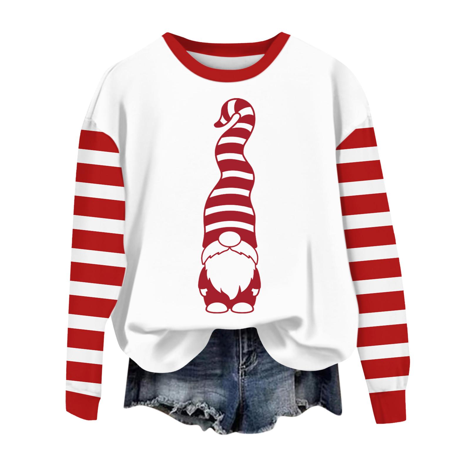 

Женские повседневные модные принты с длинным рукавом и круглым вырезом, пуловеры с капюшоном XL белый