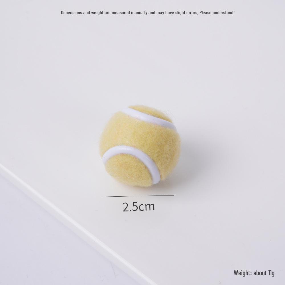 2cm Mini Tennis Ball Toy Keyring Backpack Pendant & Earrings Souvenir
