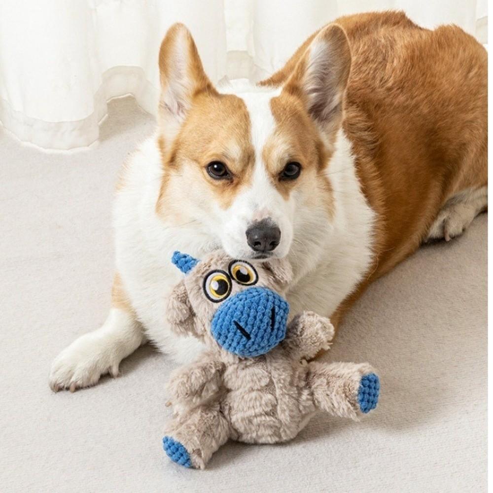 Wear Resistant Squeaky Plush Dog Doll Cartoon Interactive Dog Toy Dog Molar Toy  Puppy Training