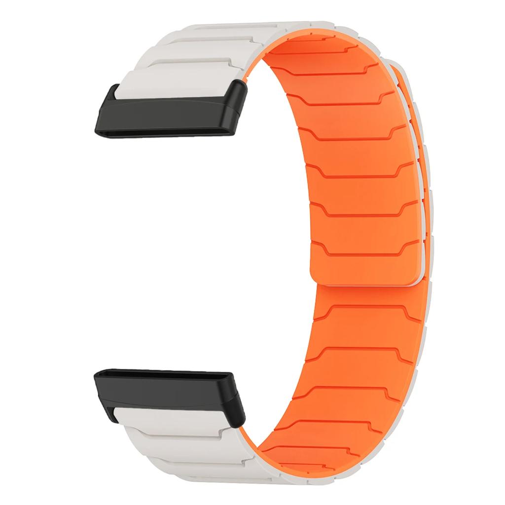 Magnetic loop strap for Fitbit watch versa 4/3 two color silicone band for versa 2/1 sport Bracelet replacement Wristband