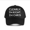Chris Funny Slogan Distressed Baseball Cap Fashion Unisex Sunhat Womens Outdoor Sports