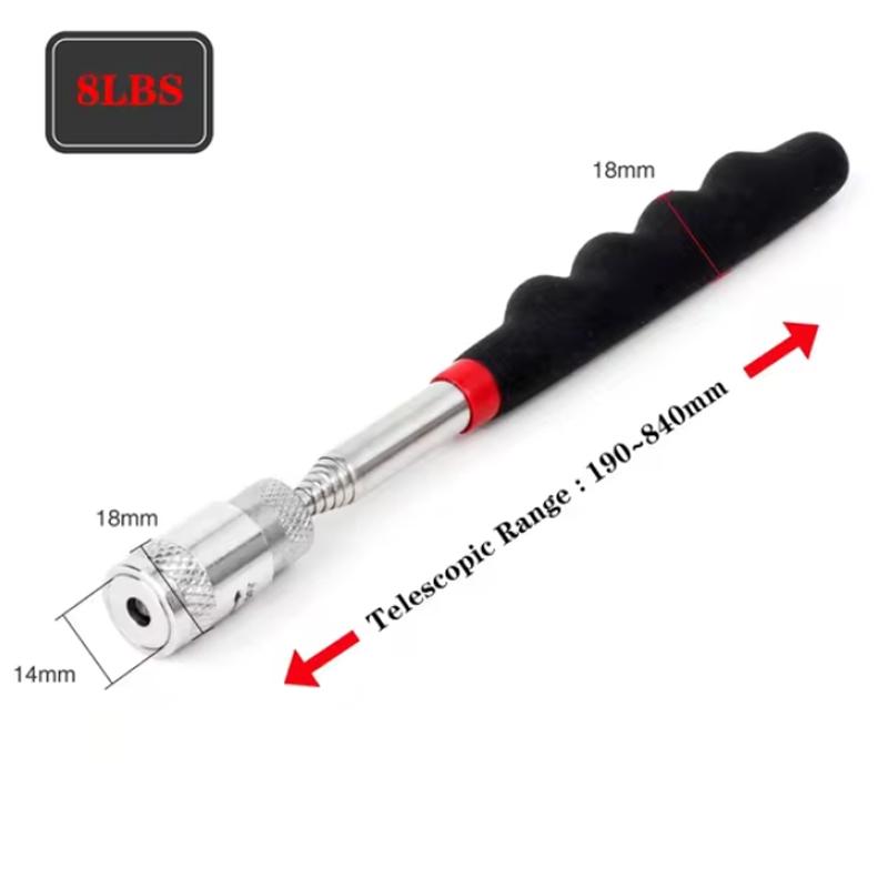 Adjustable Portable Magnet Pick Up Tool, Magnetic Telescopic Magnet Grip Pen, Telescopic Magnet Stick with Light, New