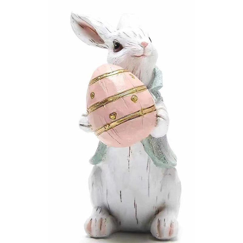 Cute Easter Rabbit eggs Table Ornaments Bunny Holding Carrots Party Kid Gift Happy Easter Party Decoration for Home Courtyard Garden 2024