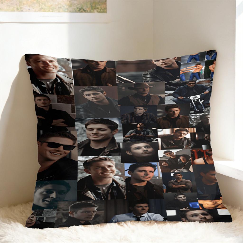 Sam Winchester Supernatural Collage Printed Pillow Cover Comfy Cushion Cover Vintage Pillow Case For Chair Sofa Home Decor