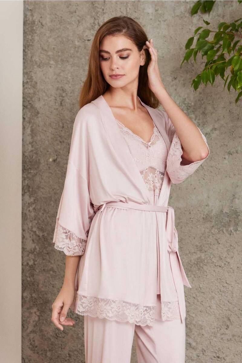 

Пижамный комплект Pierre Cardin из чесаного хлопка и халата с пудрой XL порошок синий