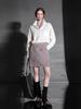 High-End Minimalist Wool Sequin A-Line Skirt (Autumn/Winter)