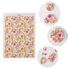 Clay Water Transfer Paper for DIY Clay Earring Jewelry, Floral Clay Transfer Sheet Flower Paper for Pottery Enamel Decal