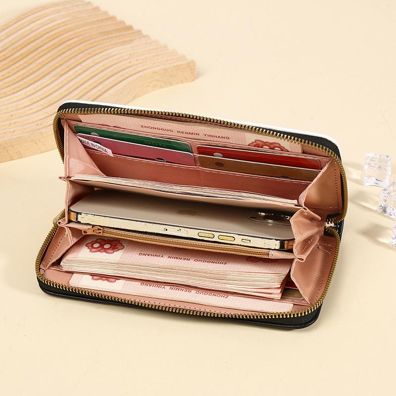 Women's Korean-Style Long Zip Wallet - Trendy, Fresh, Large Capacity Clutch Bag