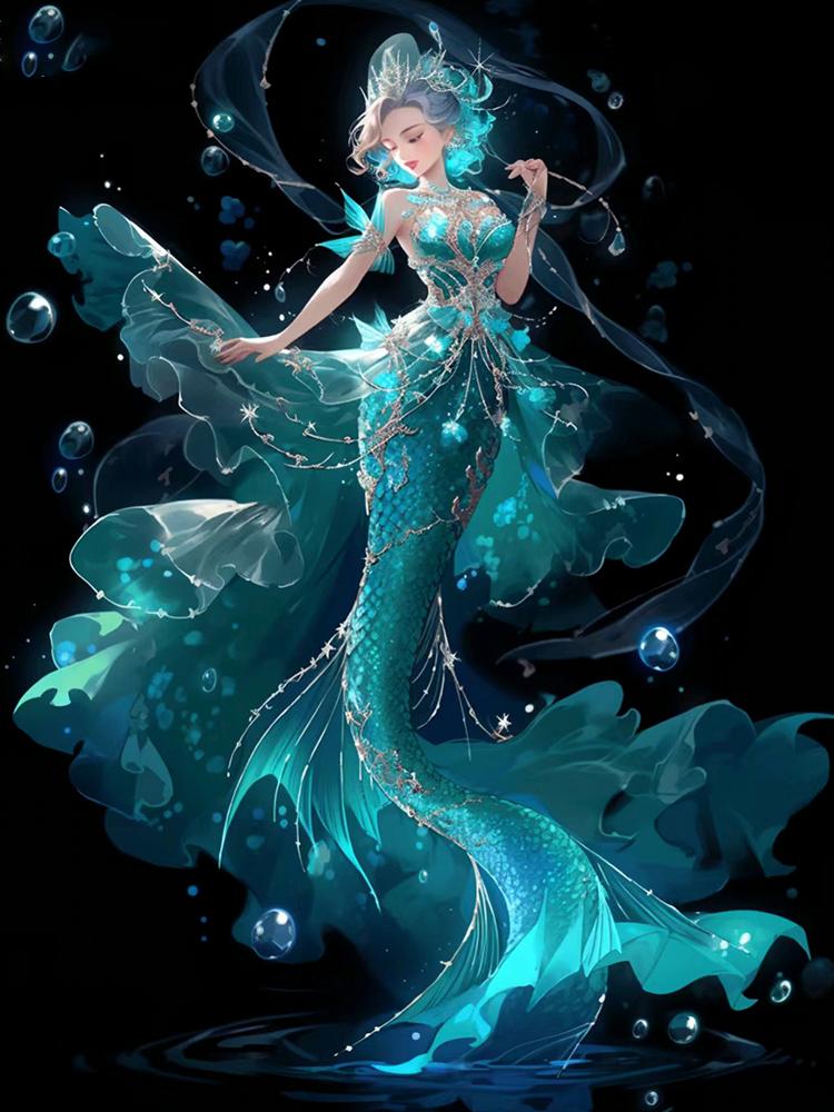 

Алмазная картина Фэнтези Русалка Зодиак Созвездия Вышивка Полный квадрат Круглый крест Стразы Мозаика Домашний декор Full Round 20x30CM