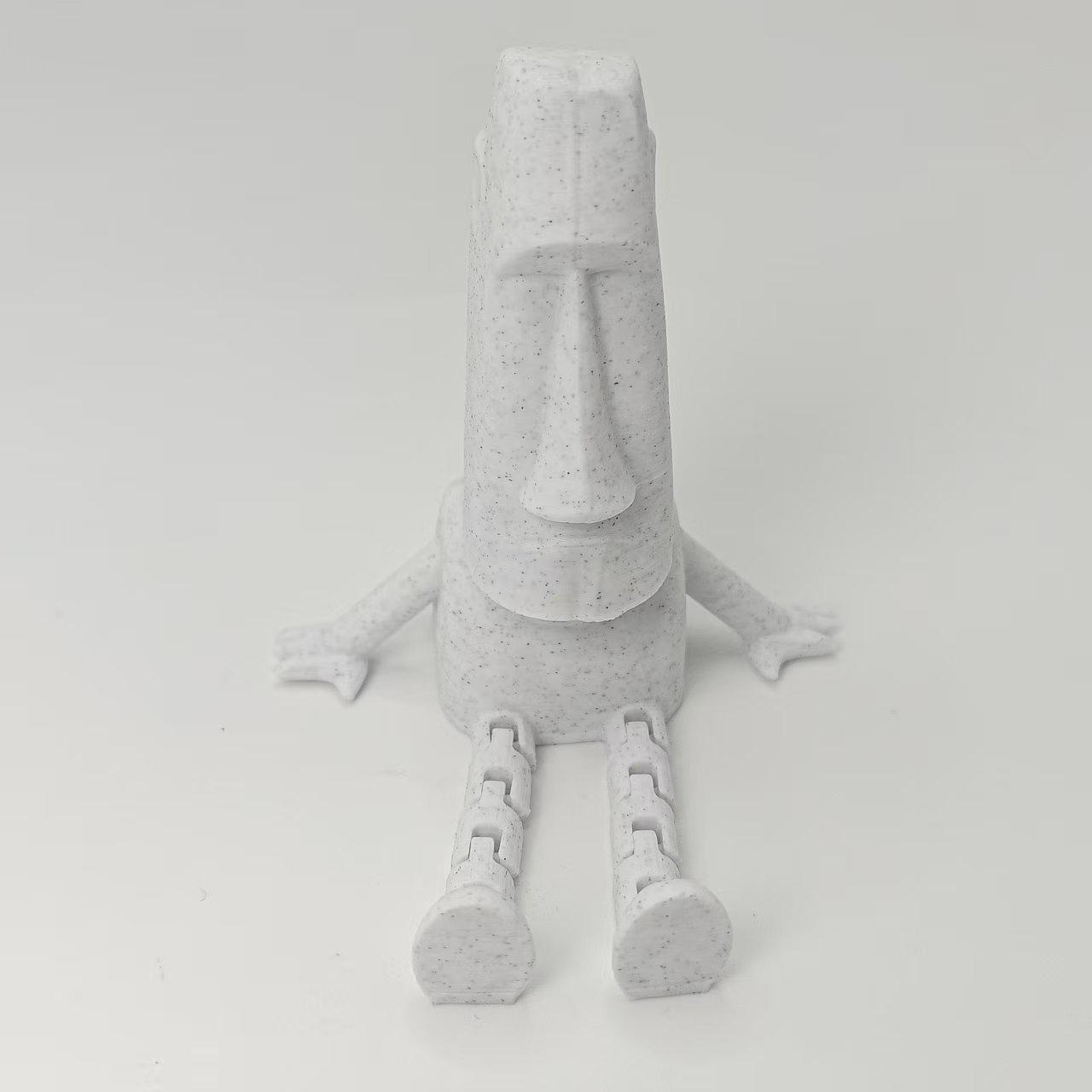 3D Printed Movable Easter Statue - Marble Desktop Ornament Easter Statue