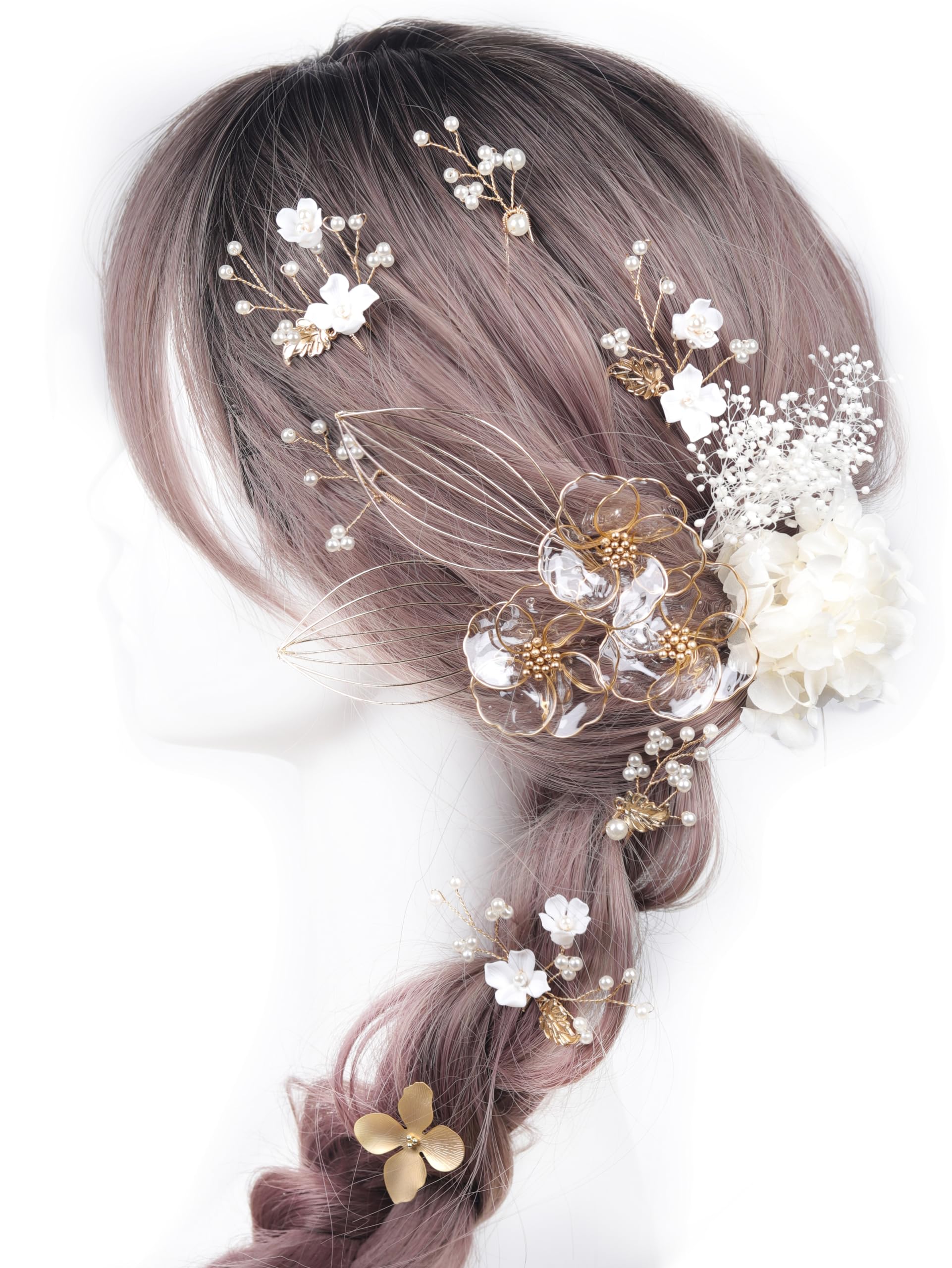 

Золото для волос и искусственный вход Летнее фурисодэ [NANA Handmade] Украшение, Серебро, Цветы, Гипсофила, Гортензия, Мидзухики, Совершеннолетие золотой