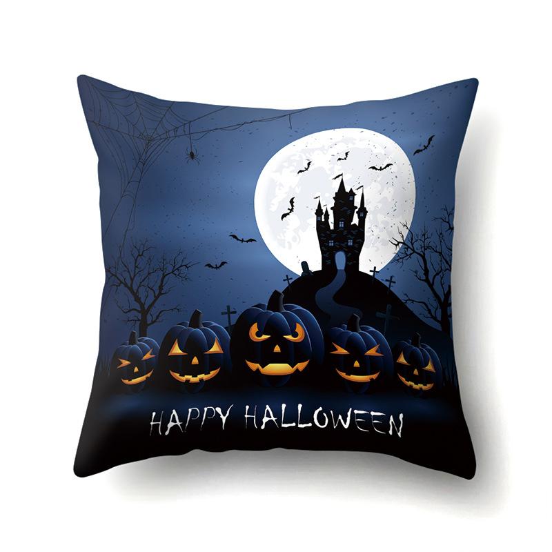Halloween Pillowcase Car Waist Pillow Pumpkin Sofa Cushion Cover Office Home Living Room Pillowcase