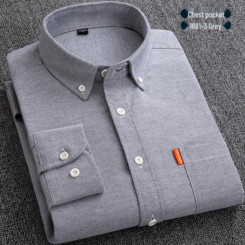 

Рубашка Oxford Slim Fit с длинным рукавом из хлопка для молодых мужчин M