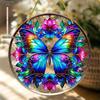 Acrylic Butterfly Round Sun Catcher, Window Porch Garden Hanging Decor, Four Seasons Decoration, Novelty Home Decor