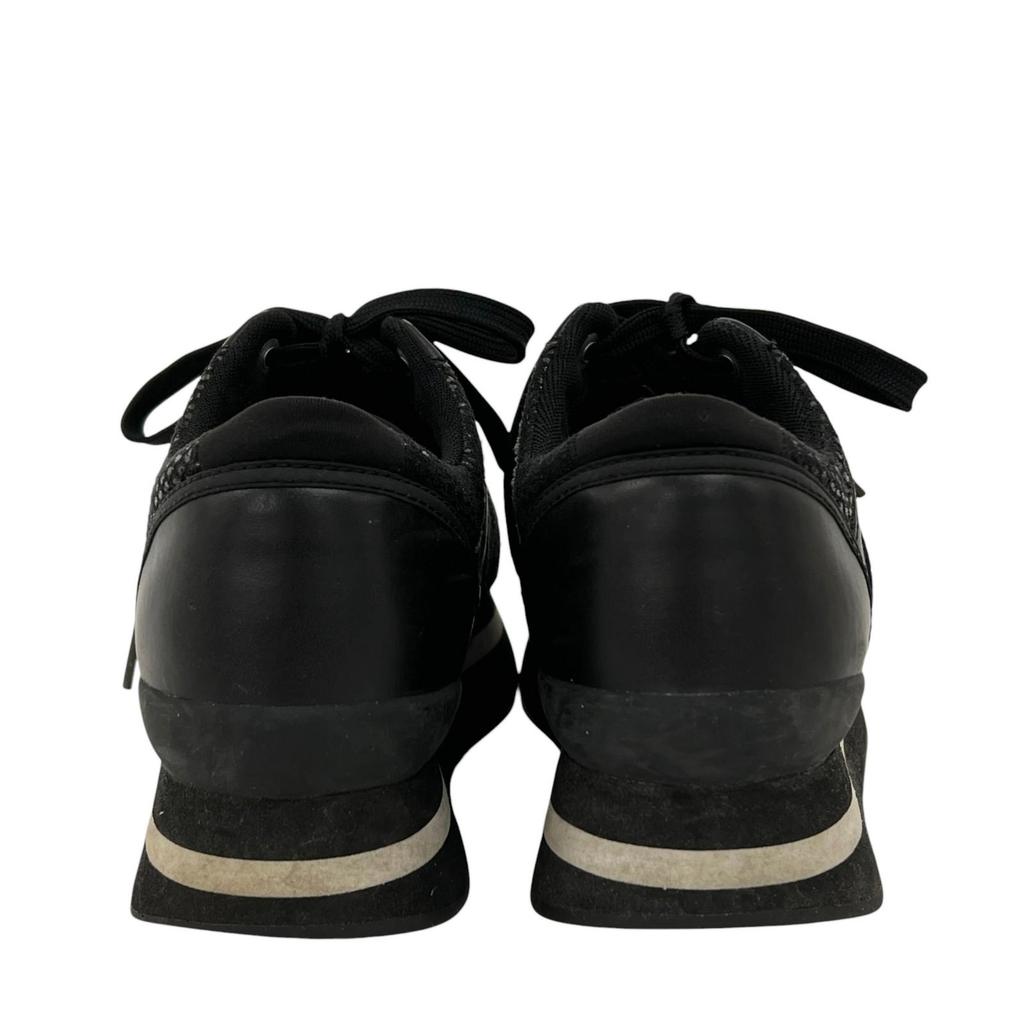 ARMANI JEANS sneakers black Women JP23 EU36 US5 Mesh pattern, thick sole used