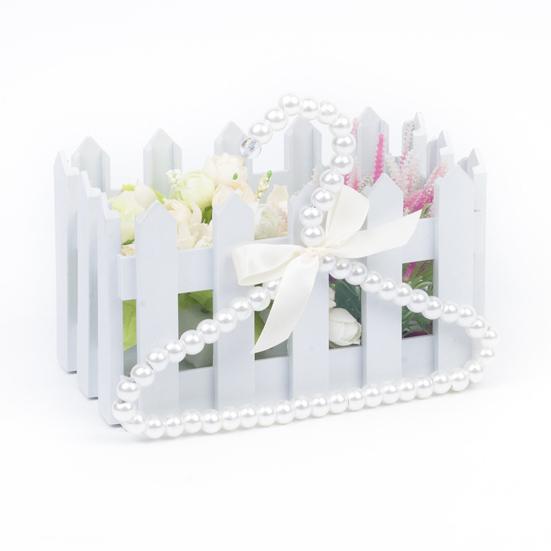 Kleshenger med sløyfe Sklisikker ABS Barn Faux Pearl Rack for Home